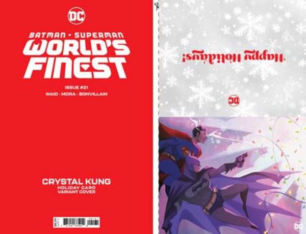 Batman Superman Worlds Finest #21 Cover C Crystal Kung DC Holiday Card Special Edition Variant Online Sale