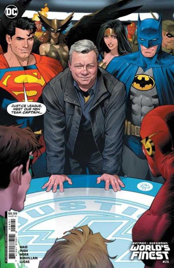 Batman Superman Worlds Finest #25 Cover G Dan Mora William Shatner Cameo Card Stock Variant For Discount